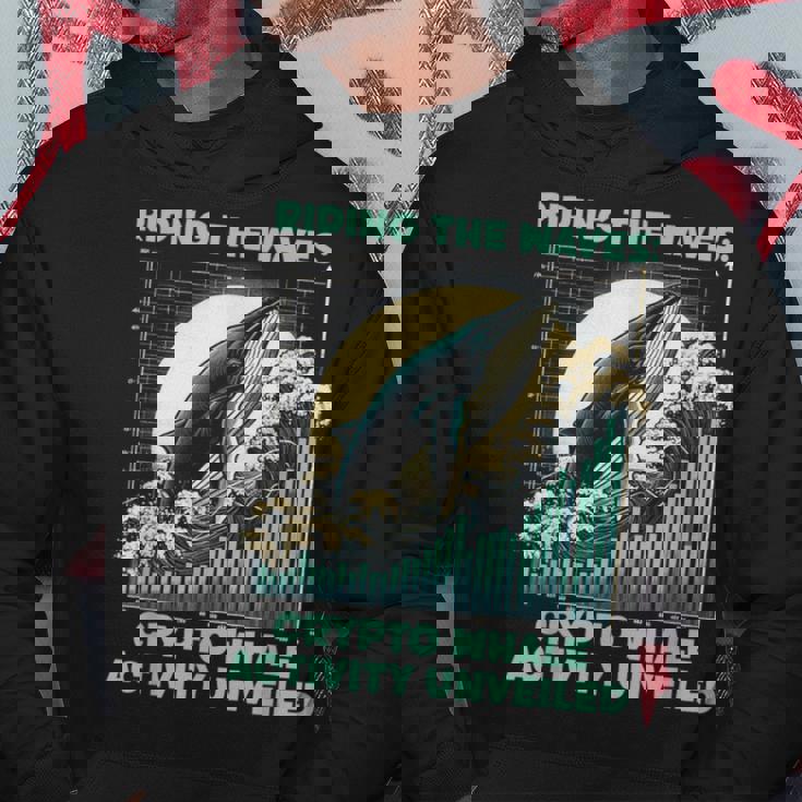 暗号通貨の波に乗るクジラの活動仮想通貨 パーカー 面白い贈り物