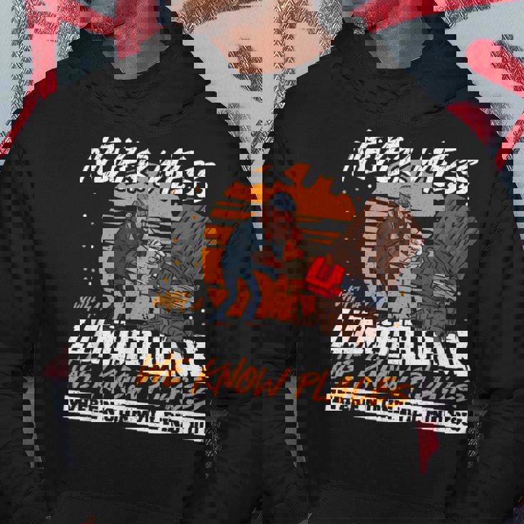 木こりを汚さない面白いロギング引用 パーカー 面白い贈り物