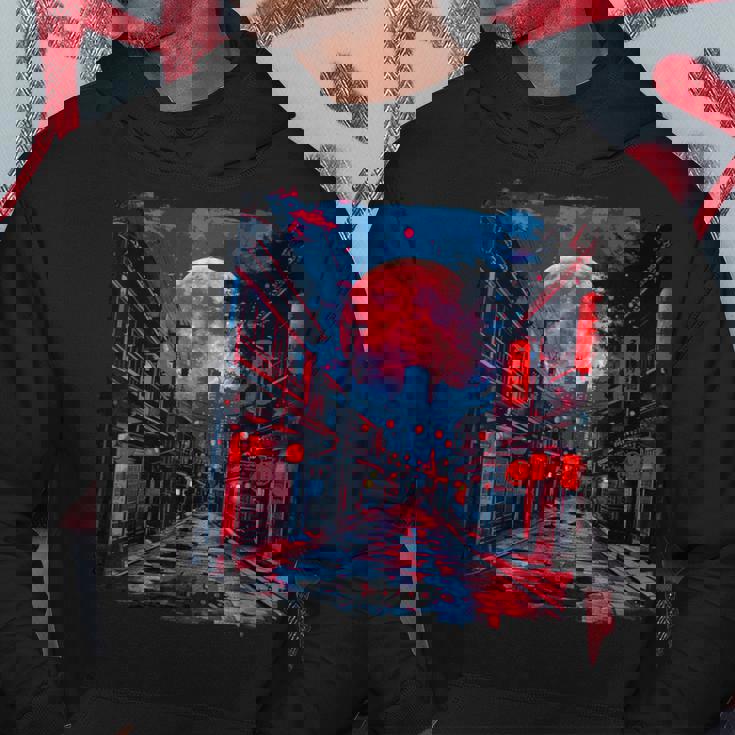 東京の街並み 日本の夜景 ライト付き ヴェイパーウェーブ パーカー 面白い贈り物