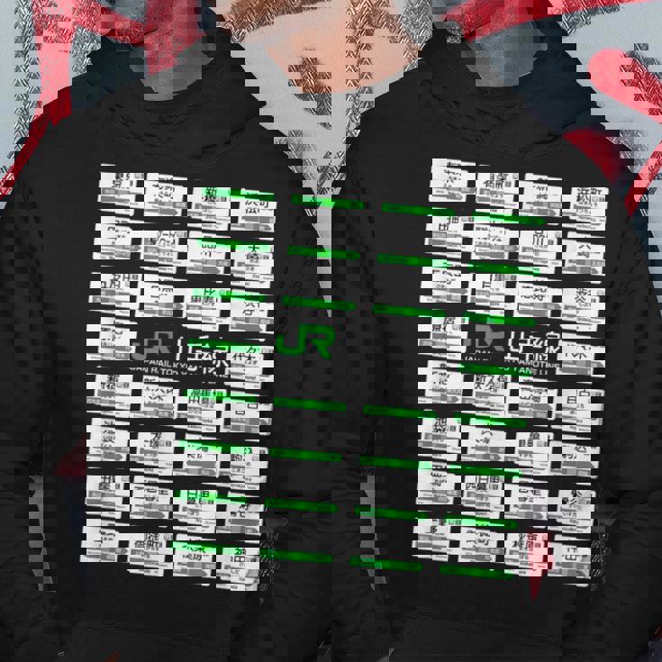 東京山手線全駅標識 パーカー 面白い贈り物