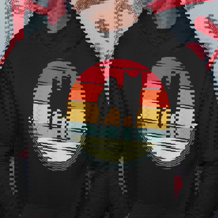 柴犬 シルエット レトロ ヴィンテージ 犬 オーナー レディース メンズ パーカー 面白い贈り物