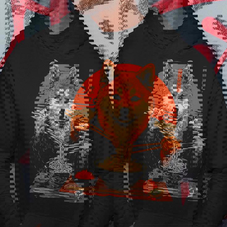 柴犬 ラーメン 麺 日本犬好き アニメ デザイン パーカー 面白い贈り物