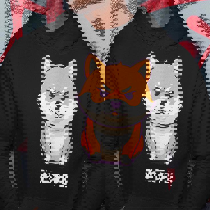 柴犬 犬 赤柴 怒柴 拒否柴 嫌です 怒った犬 かわいい おもしろ パーカー 面白い贈り物