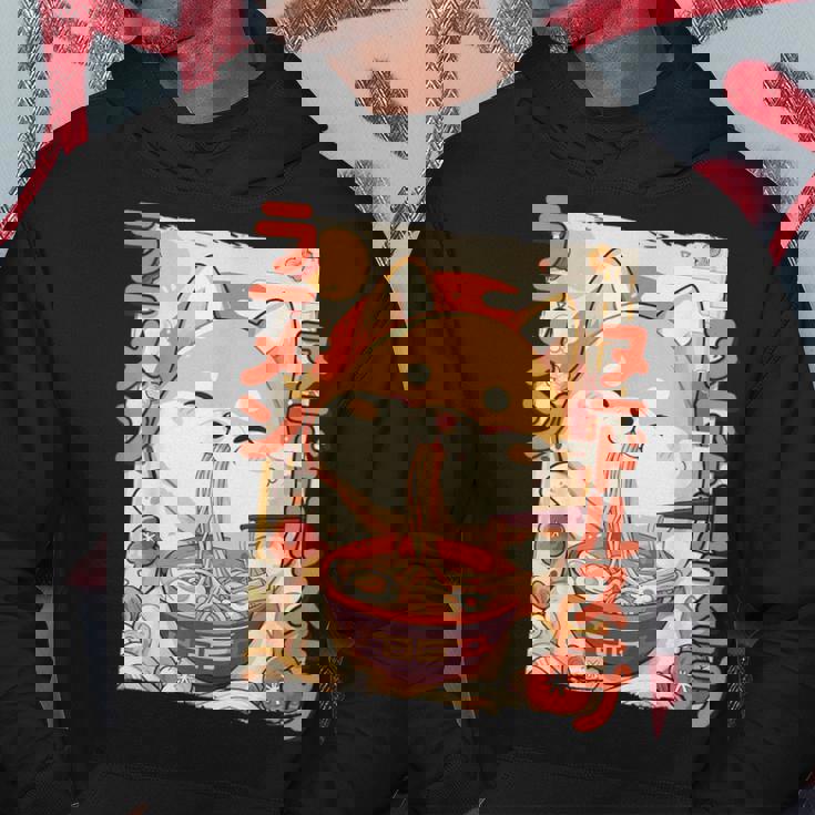 柴犬好きラーメン カワイイ猫柴犬犬ラーメン パーカー 面白い贈り物