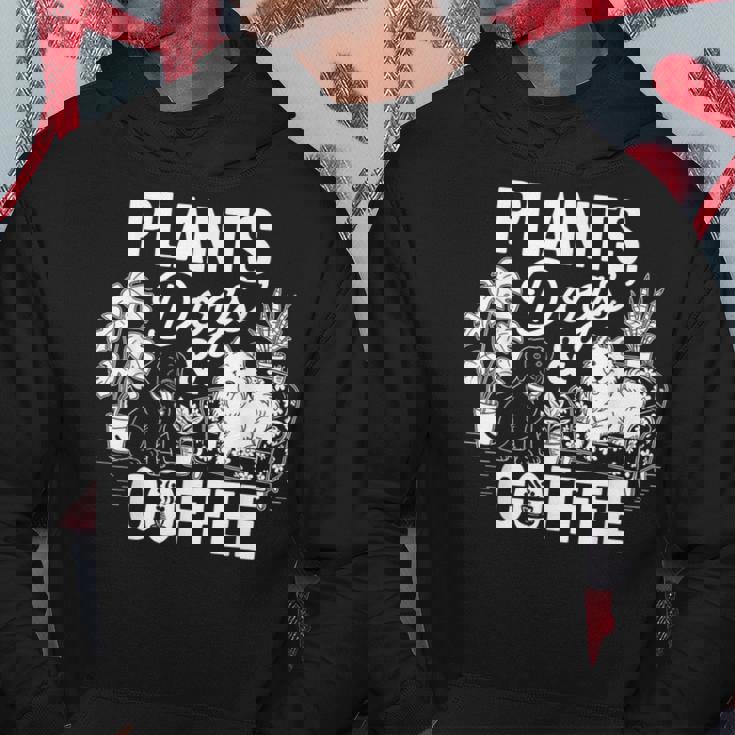 植物 犬 コーヒー おもしろ ガーデニング 犬好き ギフト パーカー 面白い贈り物