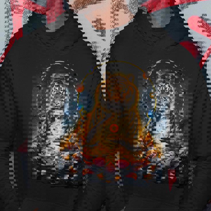 極楽浄土 天国 蓮の花 宇宙 虎 トラ パーカー 面白い贈り物