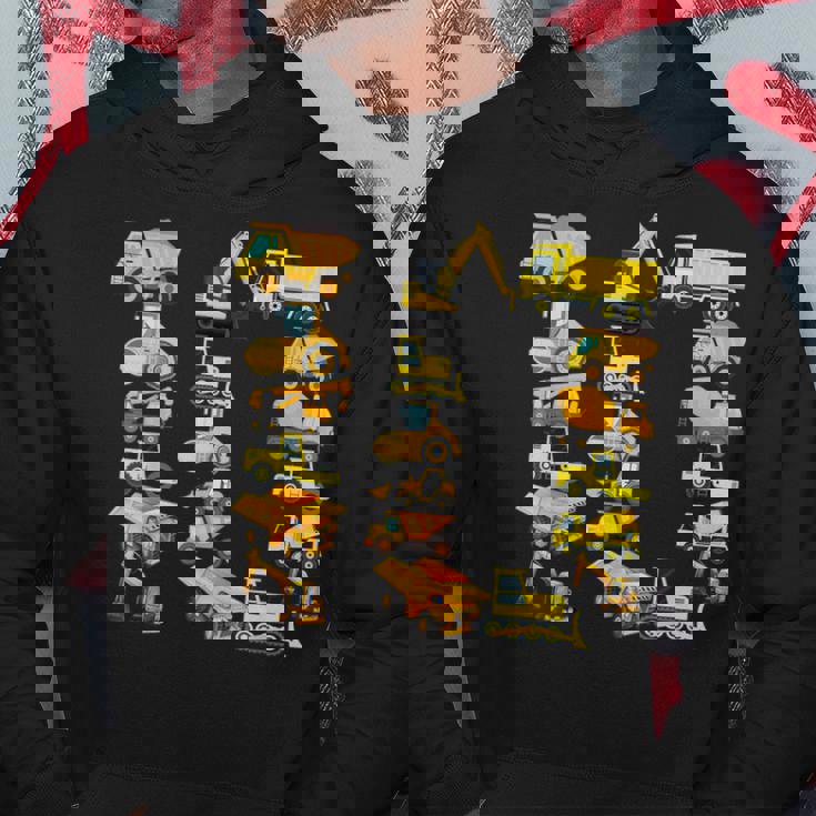 楽しい建設トラック 10歳の誕生日パーティー 男の子 10歳 パーカー 面白い贈り物