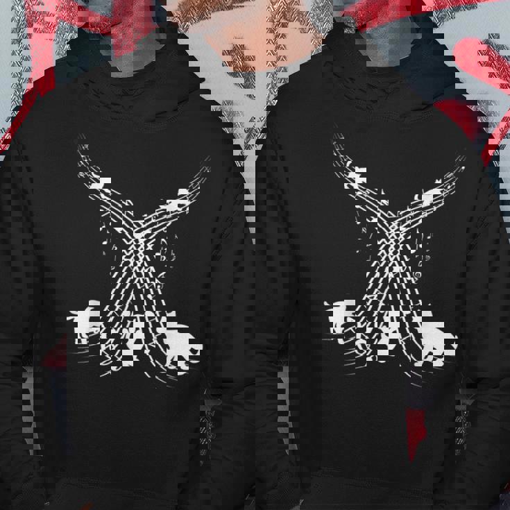 楽譜に猫を奏でる ノート 愛 音楽 パーカー 面白い贈り物