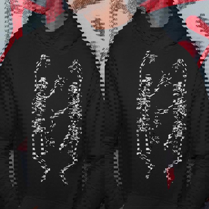 死の舞踏スケルトンtシャツスカルハロウィーンのダンス パーカー 面白い贈り物
