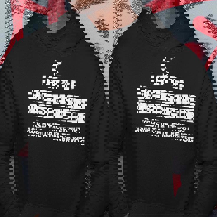 水上スキーインストラクターグラフィック I Am Never Wrong パーカー 面白い贈り物