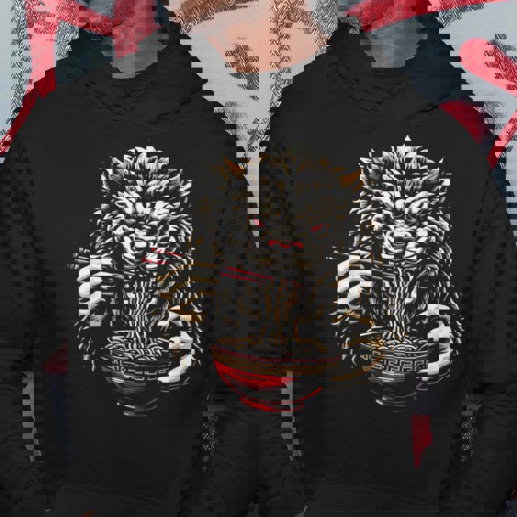 沖縄ジャパン シーサー ガーディアン ライオン ラーメン 沖縄土産 パーカー 面白い贈り物