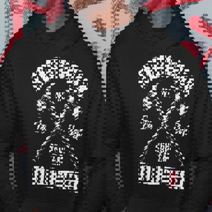 消防士 ボランティア レスキュースクワッド ニューヨーク パーカー 面白い贈り物