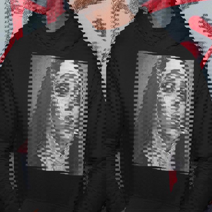 熱い修道女がタバコを吸う、反抗的な修道女 パーカー 面白い贈り物