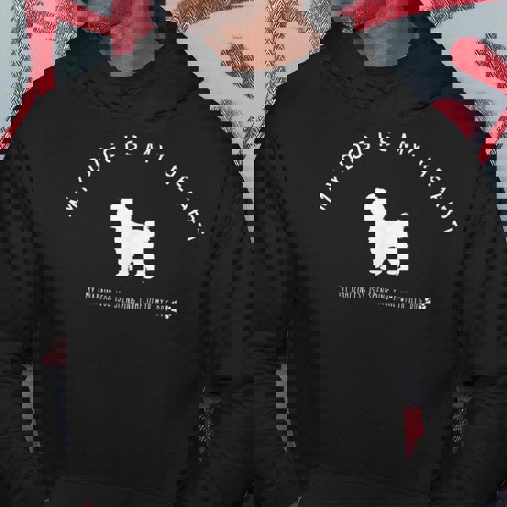 犬 好き 私の愛犬は私の心です おしゃれ イヌ 可愛い トイプードル シルエット イラスト パーカー 面白い贈り物