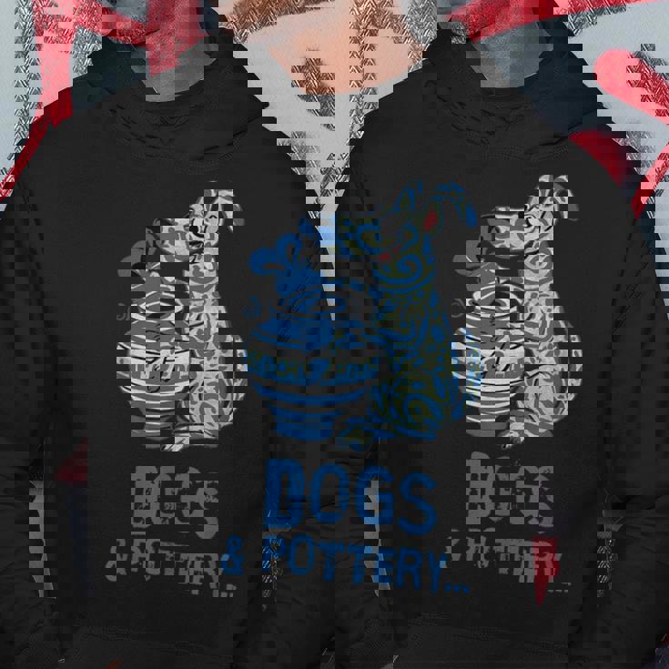 犬と陶器 面白い犬の陶芸家 アート パーカー 面白い贈り物