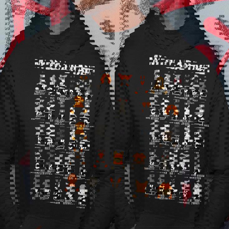 犬の種類 アルファベットa-Z Abc 犬の識別 パーカー 面白い贈り物