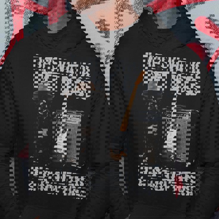 犬好き ギター ミュージシャン ペット 犬 演奏 ギター 面白い パーカー 面白い贈り物