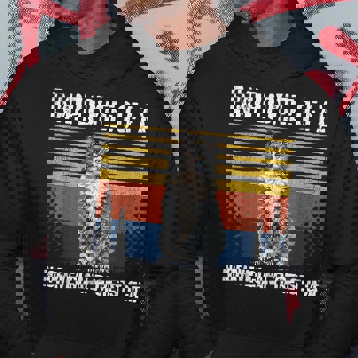 猫 ノルウェージャンフォレストキャットの社員 パーカー 面白い贈り物