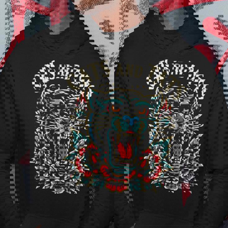 猫 タトゥー トラディショナル タトゥー アーティスト インク タトゥー師 ヴィンテージ パーカー 面白い贈り物