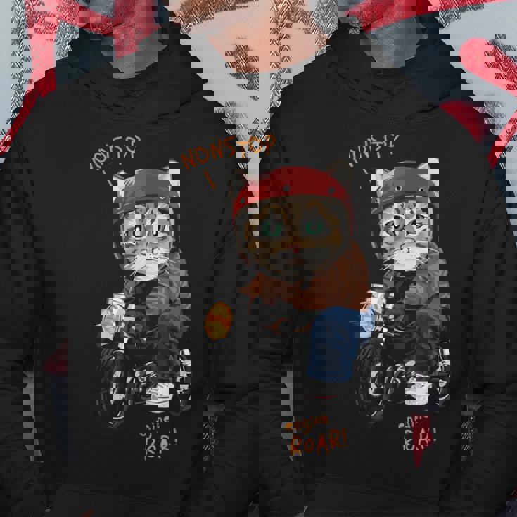 猫 バイク オートバイ おもしろ ねこ ライダース バイカー 面白い ネコ パーカー 面白い贈り物