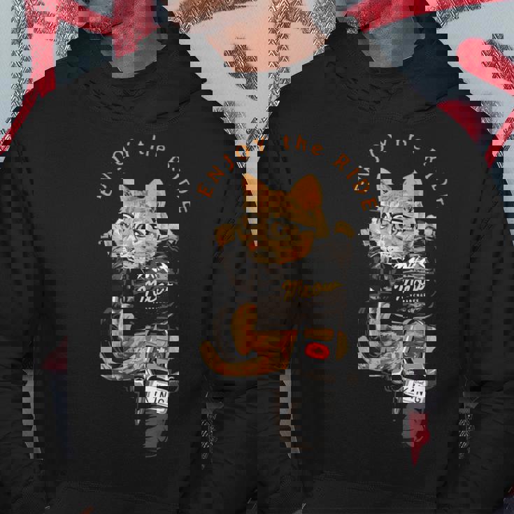 猫 おもしろ バイク オートバイ ねこ ライダース バイカー 面白い ネコ パーカー 面白い贈り物