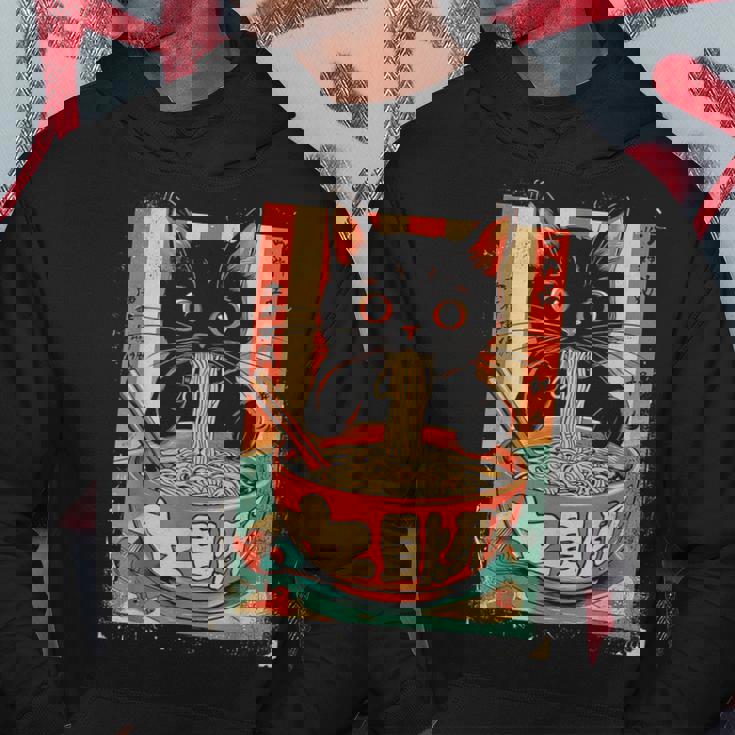 猫 ラーメン ヌードル 日本アニメ 漫画 ラーメン カワイイ 猫 パーカー 面白い贈り物