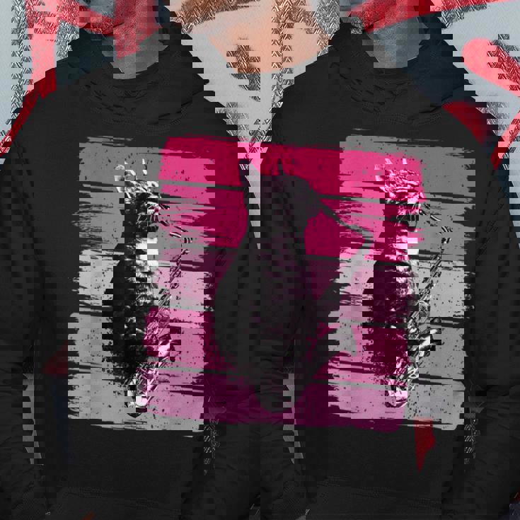 猫 演奏 サックス おもしろい 猫 ジャズ サックス レトロ サックス パーカー 面白い贈り物