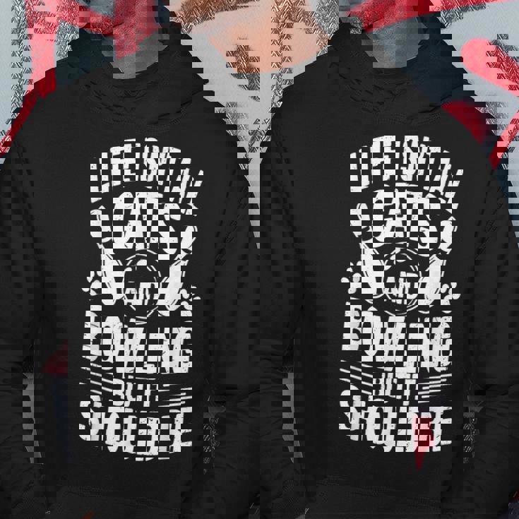 猫とボウリング 面白いボウラー ボウリング パーカー 面白い贈り物