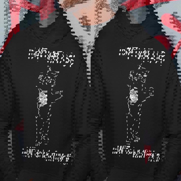 猫と遊びたい仕事はしたくない 面白いふれあい。 パーカー 面白い贈り物