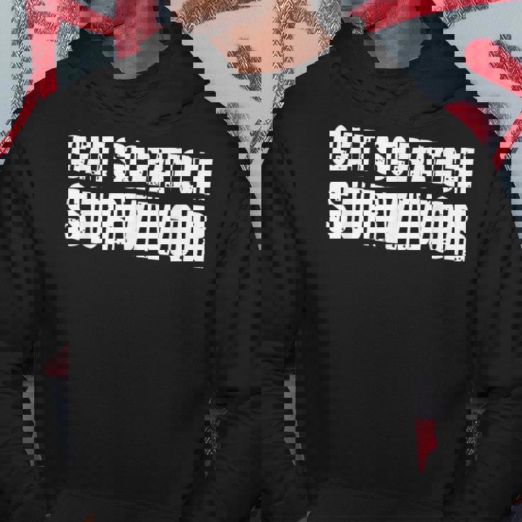 猫のひっかき傷から生き残った私は猫のひっかき傷から生き残りました パーカー 面白い贈り物