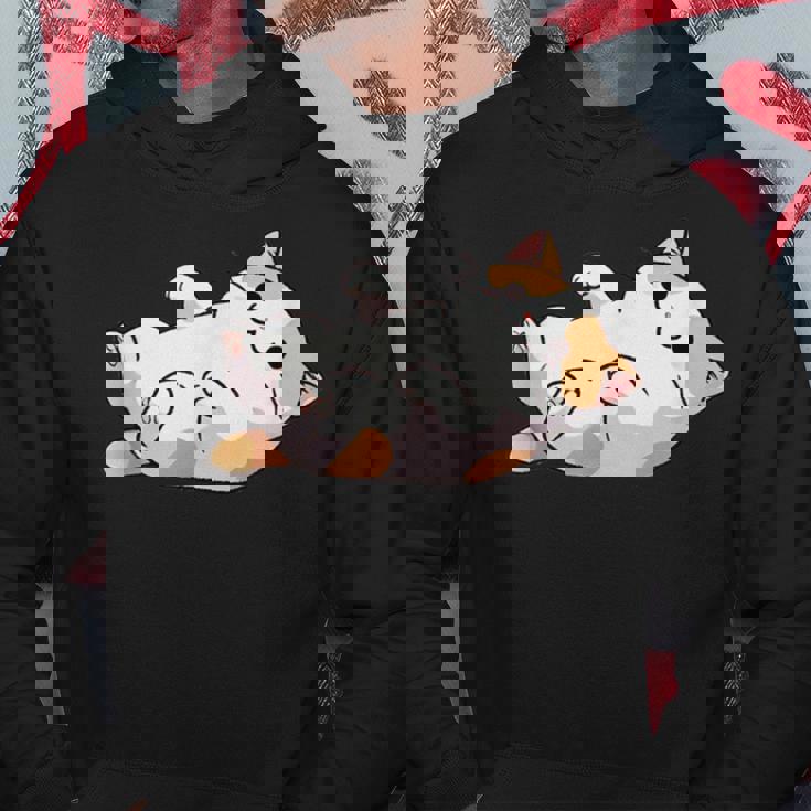 猫のへそ天 Cat Belly Trap パーカー 面白い贈り物