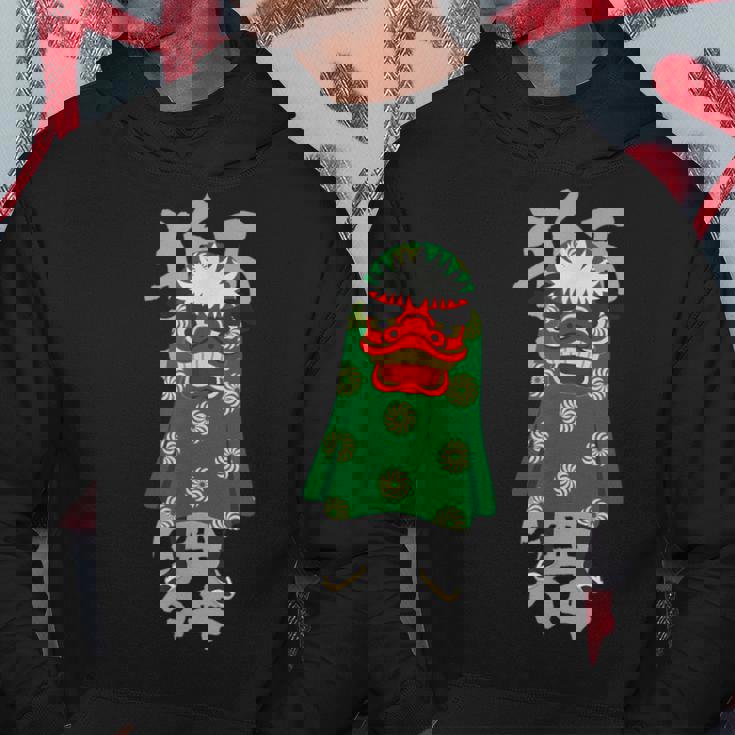 獅子舞 レトロな日本の祭り文化デザイン パーカー 面白い贈り物