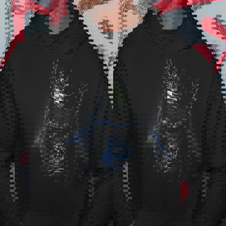 王冠をかぶったロイヤルゴリラ パーカー 面白い贈り物