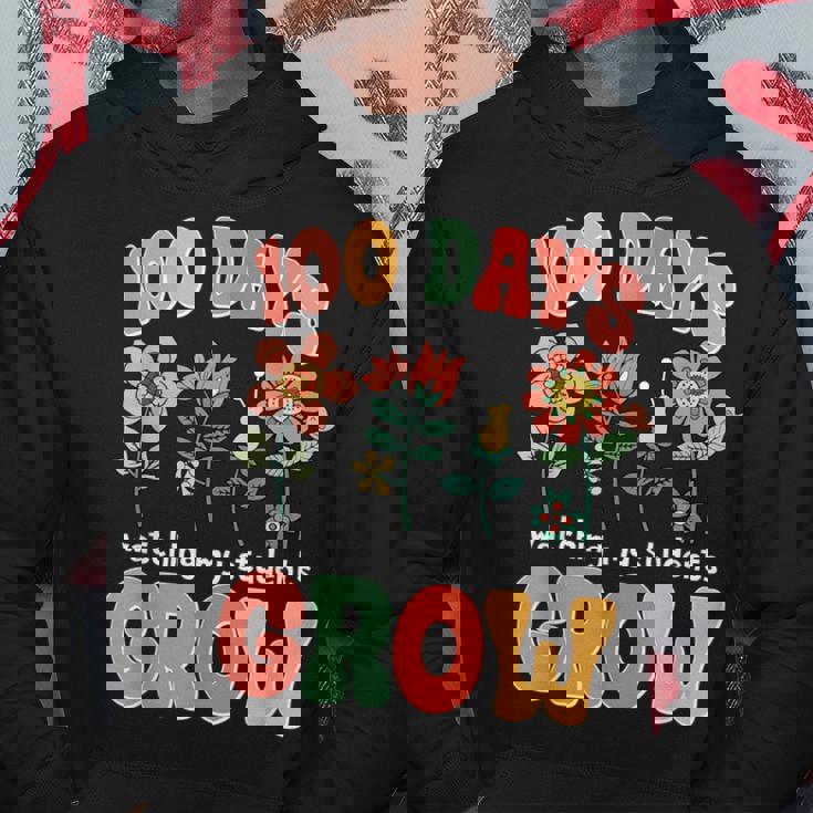 生徒たちの成長を見守る100日 学校教師の100日 パーカー 面白い贈り物