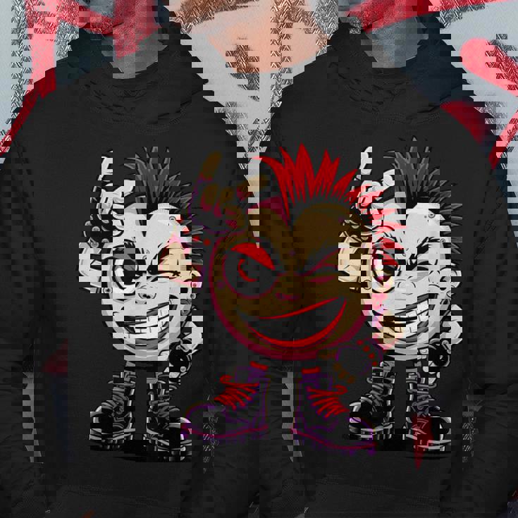 生意気なパンクロックロッカー イロとブーツ付き 面白いパンク パーカー 面白い贈り物