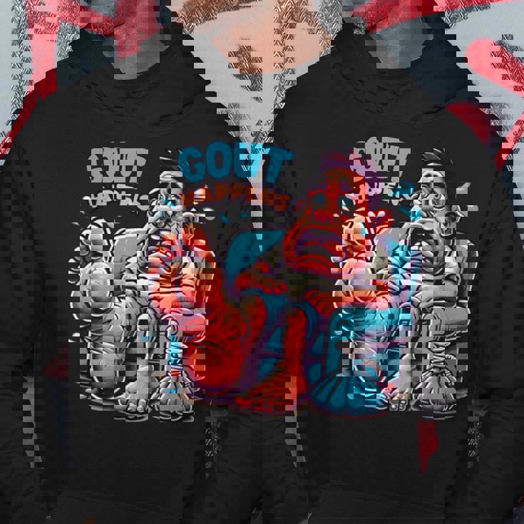 痛風が起こる 面白くて陽気な愚かな痛み むくみ パーカー 面白い贈り物