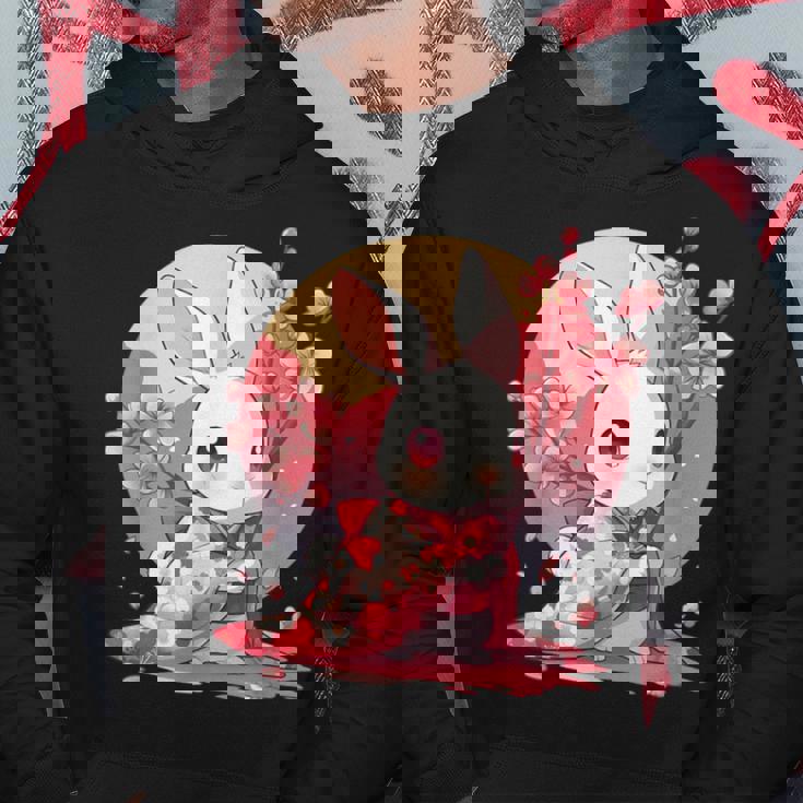 白うさぎの春のさくらアドベンチャー パーカー 面白い贈り物