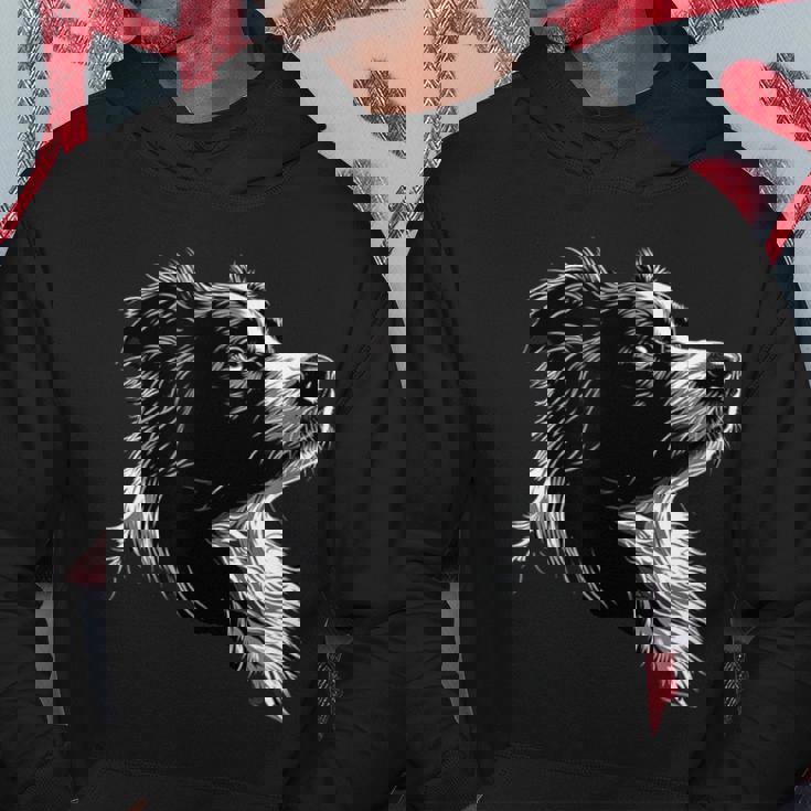 白黒ボーダーコリー パーカー 面白い贈り物