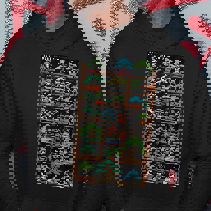 盆栽好きの棚盆栽 パーカー 面白い贈り物