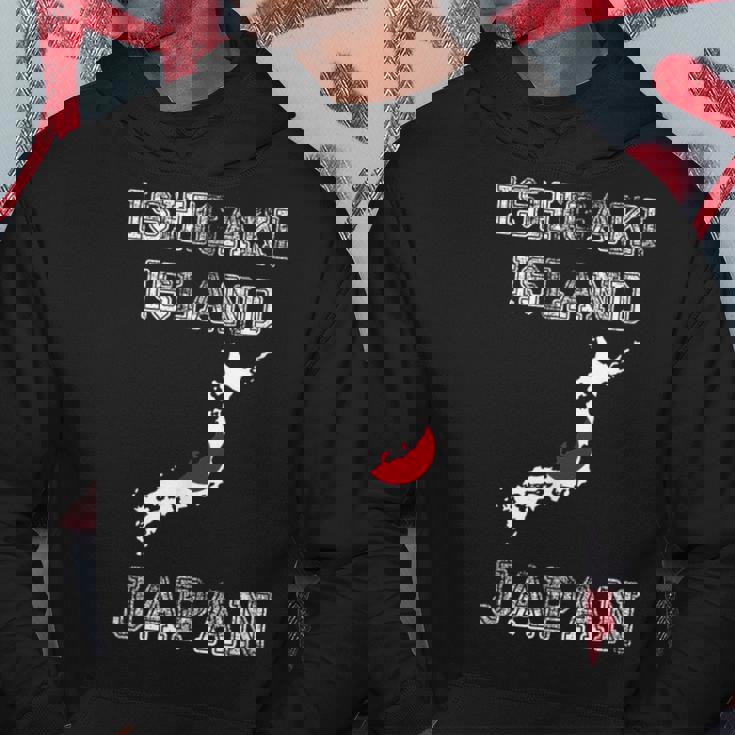 石垣島 日本 ヴィンテージ 日本 国旗 地図 デザイン パーカー 面白い贈り物