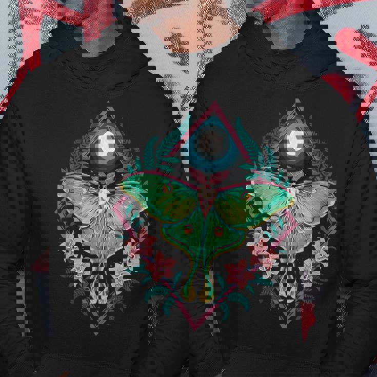 神秘的なルナモスムーンフローラルボーホーネイチャースピリットデザイン。 パーカー 面白い贈り物