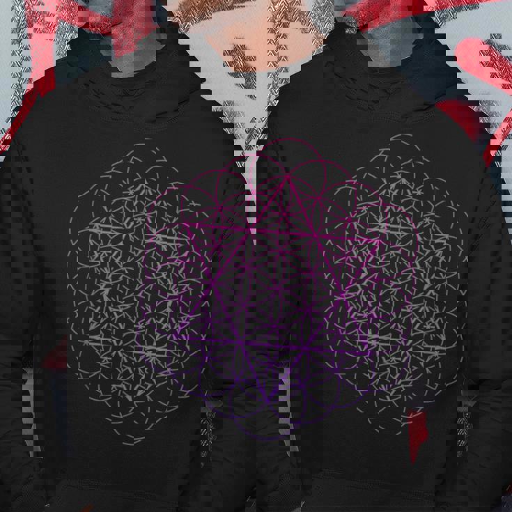 神聖幾何学 フラワーオブライフ 六芒星 パーカー 面白い贈り物