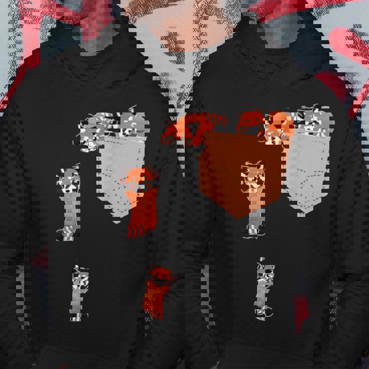 私のポケットファニーで家族のレッドパンダ パーカー 面白い贈り物