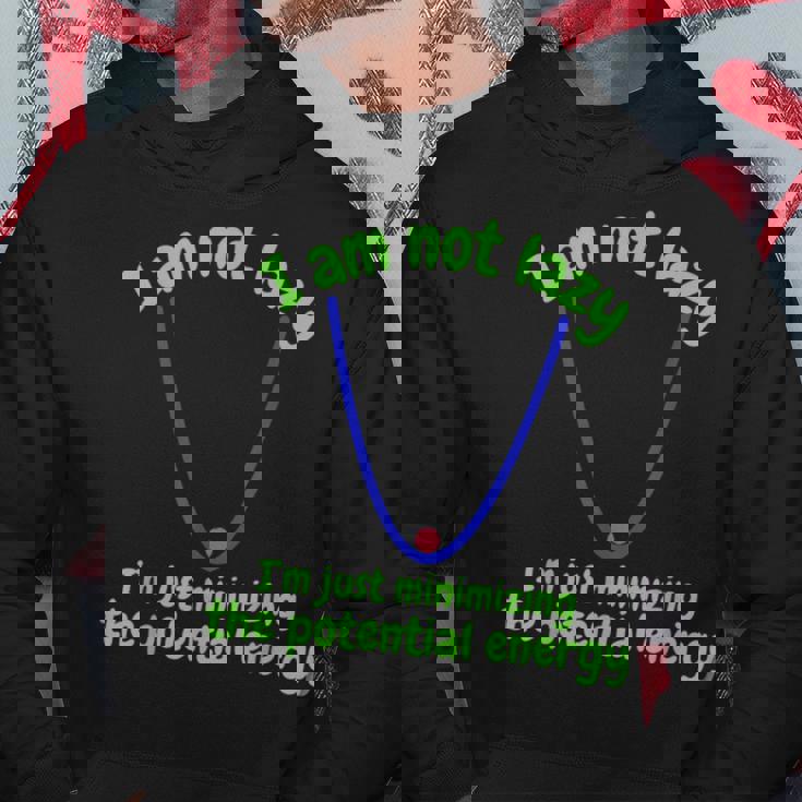 私は怠け者じゃなくて、ポテンシャルエネルギーを最小化しているだけです、おかしい パーカー 面白い贈り物