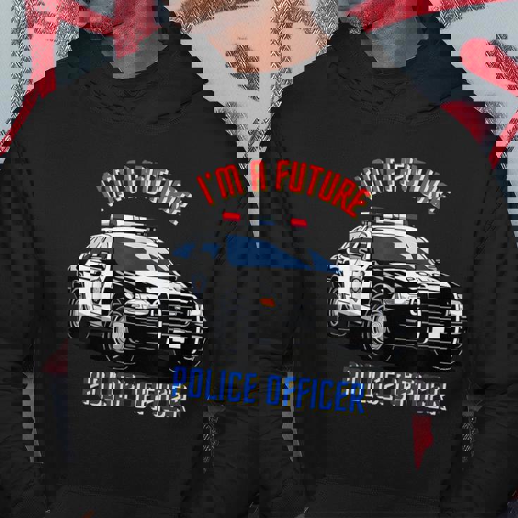 私は未来の警察官キッド・ポリス・ヤング・パトカー パーカー 面白い贈り物