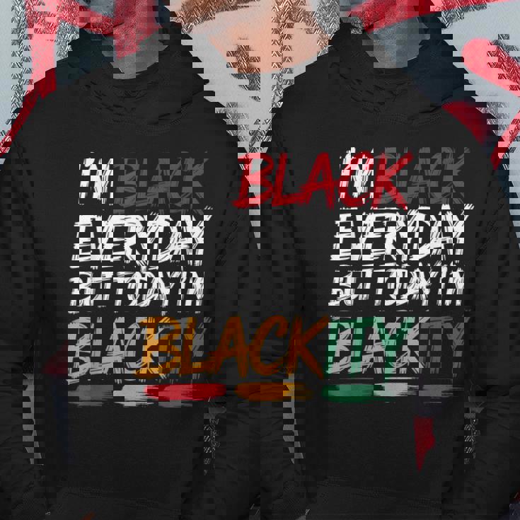 私は毎日黒人だけど今日は黒人黒人ジューンティーンス パーカー 面白い贈り物