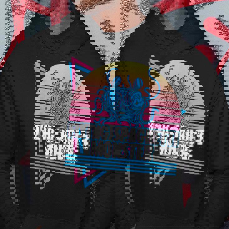 空飛ぶスパゲッティモンスター パスタファリ Fsm 無神論者 レトロ パーカー 面白い贈り物