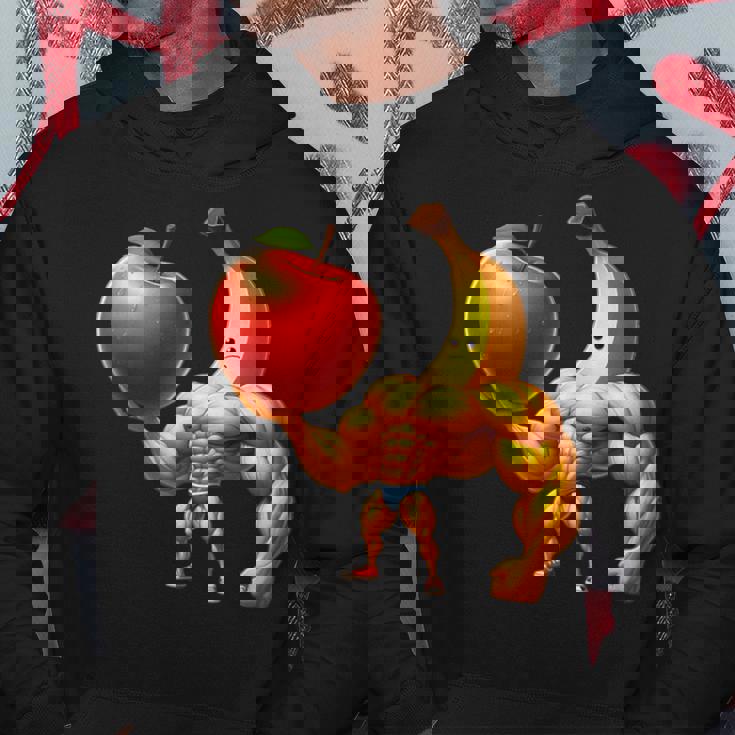 筋肉バナナリフティングジャイアントアップル パーカー 面白い贈り物