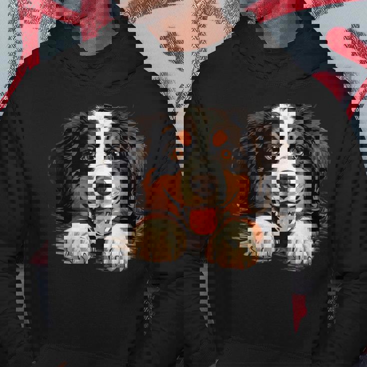 素敵で面白い覗き見犬 バーニーズマウンテンドッグ パーカー 面白い贈り物