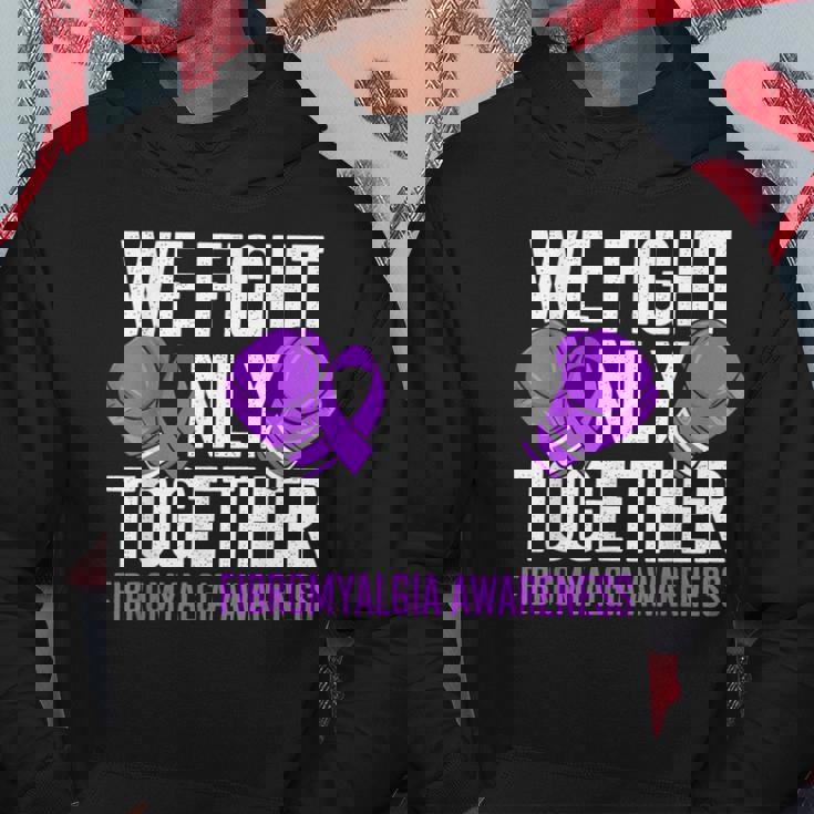 線維筋痛症啓発 パープルリボン We Fightonly Together パーカー 面白い贈り物